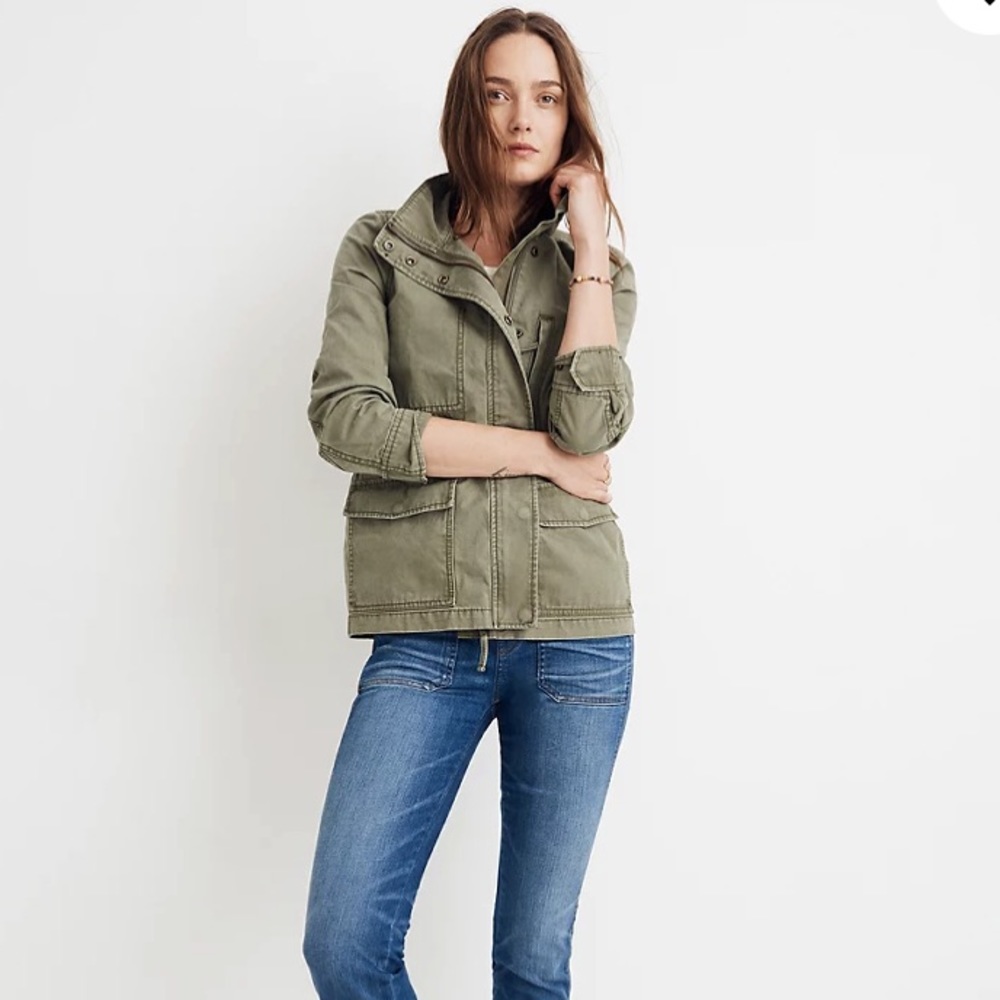 Madewell Utility Jacket in Olive Green